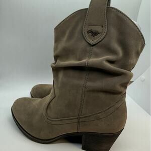 Rocket Dog Sheriff Vintage Worn PU Western Boot Women's US 8 Brown Pull On